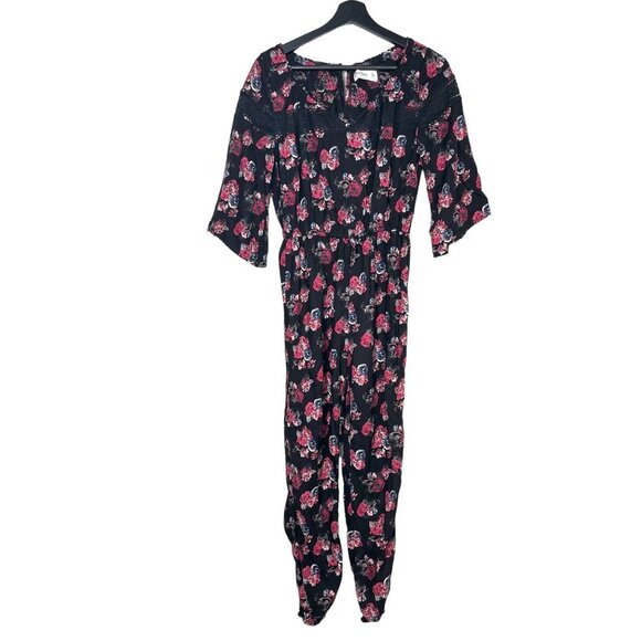 Abercrombie Floral Y2K Boho‎ Jumpsuit sz XL - Picture 1 of 6